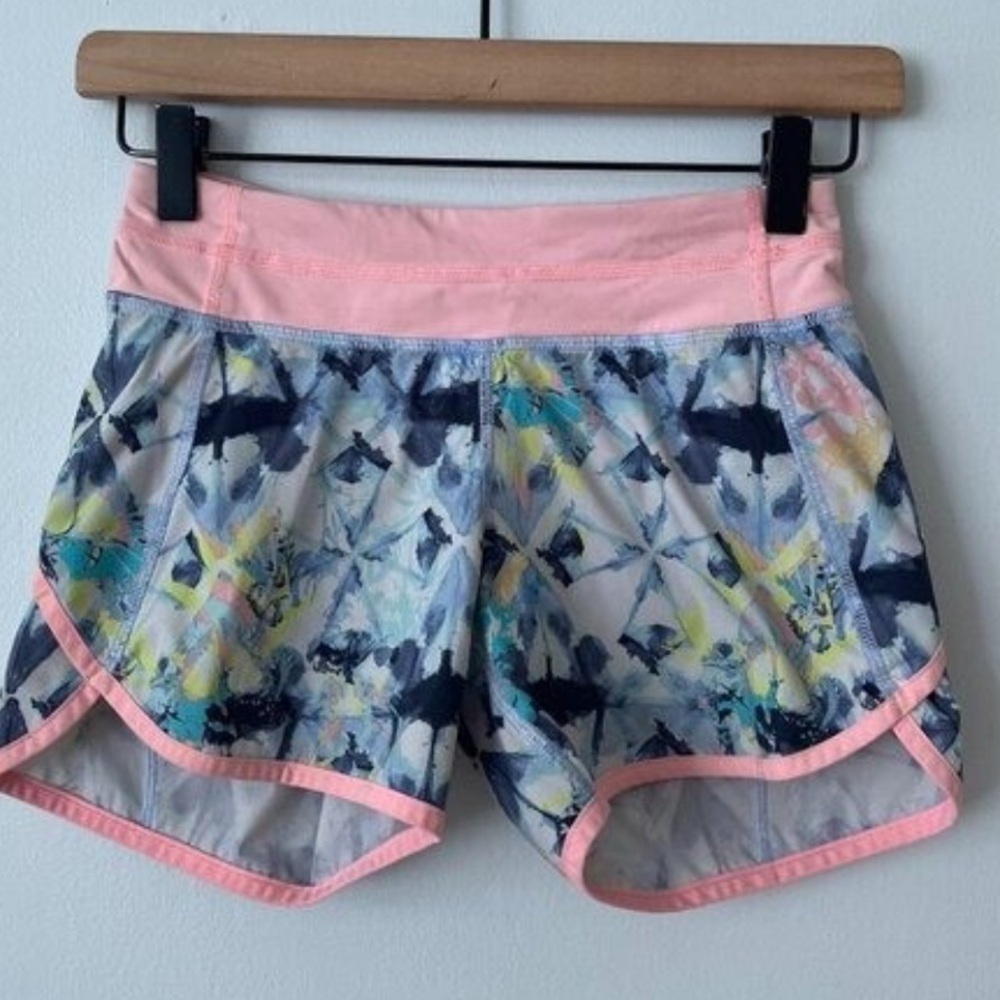 Iviva Sz 12 Pink and Gray Athletic running Shorts with panty and pockets